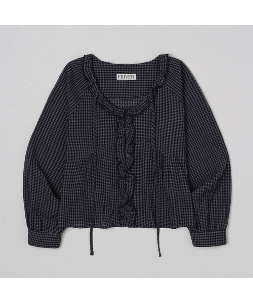 ▪️専用　BORDER FRILL TOP(38) 　BLACK 40%OFF】summery frill top～ｻﾏﾘｰﾌﾘﾙﾄｯﾌﾟ | flower／フラワー公式通販