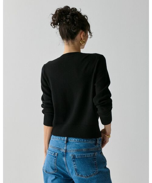 kate spade new york（ケイトスペード ニューヨーク）の「ノベルティ ボタン ネル カーディガン（カーディガン/ボレロ・レディース・ブラック・SMALL/MEDIUM）」の2枚目の写真