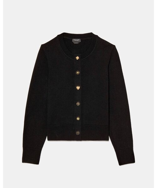 kate spade new york(ケイトスペード ニューヨーク)の「ノベルティ ボタン ネル カーディガン(カーディガン/ボレロ・レディース・ブラック・SMALL/MEDIUM)」の4枚目の写真