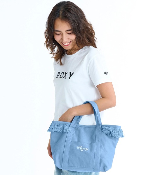 ROXY(ロキシー)の「ROXY/ロキシー トートバック CHEERFUL TOTE RBG261312(トートバッグ・レディース・オフホワイト/ブルー・FREE)」の6枚目の写真