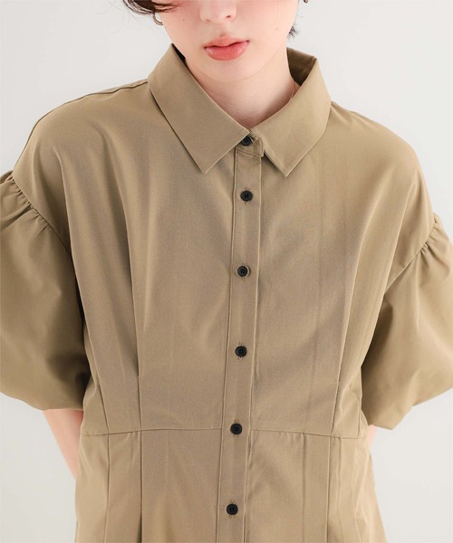 titivate（ティティベイト）の「パフスリーブシャツワンピース（シャツワンピース・レディース・ベージュ/オフホワイト/ブラック・L/M/S）」の20枚目の写真