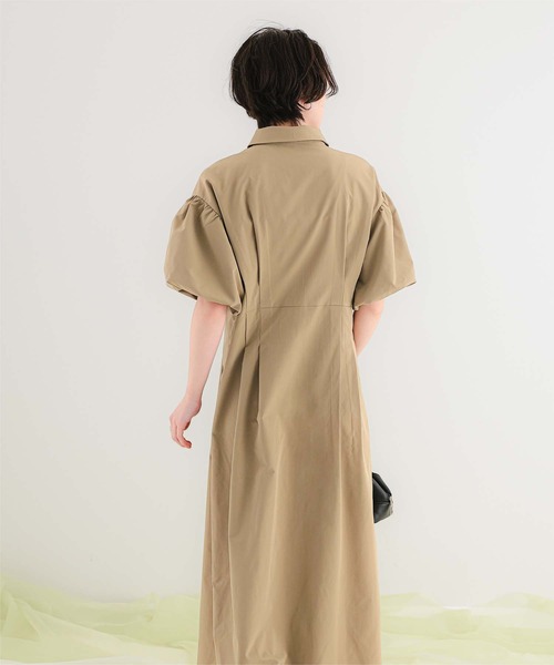 titivate（ティティベイト）の「パフスリーブシャツワンピース（シャツワンピース・レディース・ベージュ/オフホワイト/ブラック・L/M/S）」の22枚目の写真