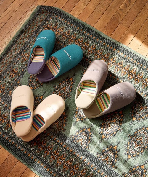 niko and...（ニコアンド）の「ニコロゴルームシューズ（ルームシューズ/スリッパ・レディース・アイボリー/チャコール/グリーン・MEDIUM/LARGE）」の4枚目の写真