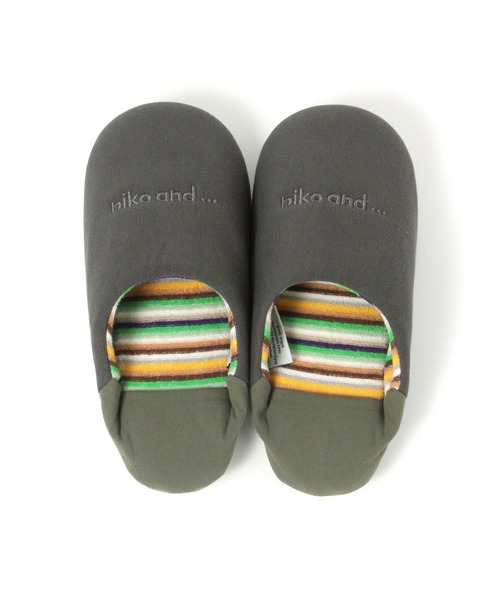 niko and...（ニコアンド）の「ニコロゴルームシューズ（ルームシューズ/スリッパ・レディース・アイボリー/チャコール/グリーン・MEDIUM/LARGE）」の8枚目の写真
