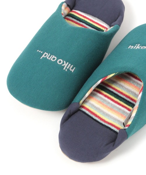 niko and...（ニコアンド）の「ニコロゴルームシューズ（ルームシューズ/スリッパ・レディース・アイボリー/チャコール/グリーン・MEDIUM/LARGE）」の18枚目の写真
