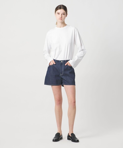 LOEFF(ロエフ)の「<LOEFF>13OZ ショート デニム パンツ(デニムパンツ・レディース・ネイビー・0/1)」の2枚目の写真
