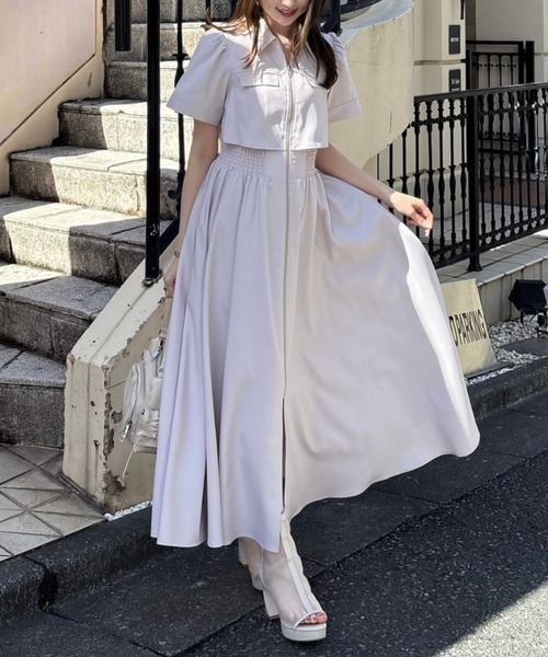 rienda(リエンダ)の「【伝説のバズりワンピ】バストフレアワンピース 春服 夏服(ワンピース・レディース・ホワイト系その他/ピンク/ブラック/ライトブルー・SMALL/MEDIUM)」の4枚目の写真