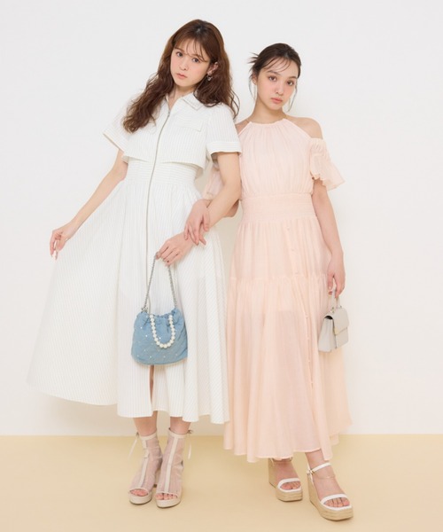 rienda(リエンダ)の「【伝説のバズりワンピ】バストフレアワンピース 春服 夏服(ワンピース・レディース・ホワイト系その他/ピンク/ブラック/ライトブルー・SMALL/MEDIUM)」の5枚目の写真