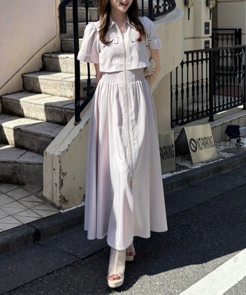 伝説のバズりワンピ】バストフレアワンピース 春服 夏服（ワンピース