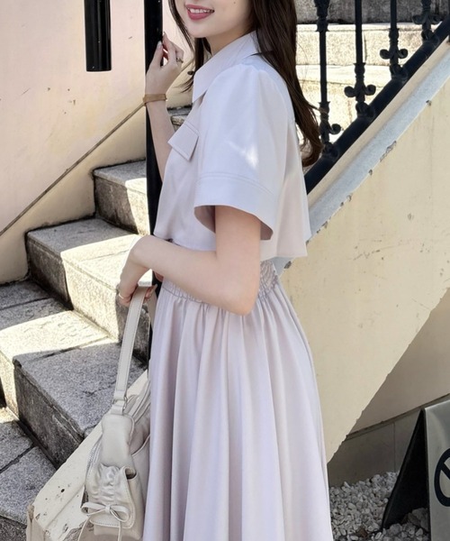 伝説のバズりワンピ】バストフレアワンピース 春服 夏服（ワンピース
