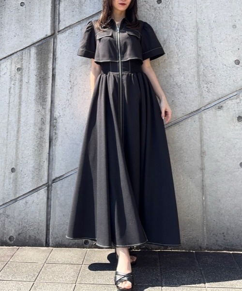 服/ファッション ワンピース 伝説のバズりワンピ】バストフレアワンピース 春服 夏服（ワンピース