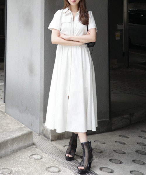 伝説のバズりワンピ】バストフレアワンピース 春服 夏服（ワンピース