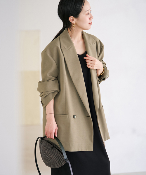 plage（プラージュ）の「PEAKED LAPEL ジャケット（テーラードジャケット・レディース・ホワイト系その他/ベージュ・38/36）」の2枚目の写真