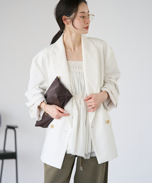 plage（プラージュ）の「PEAKED LAPEL ジャケット（テーラードジャケット・レディース・ホワイト系その他/ベージュ・38/36）」の9枚目の写真