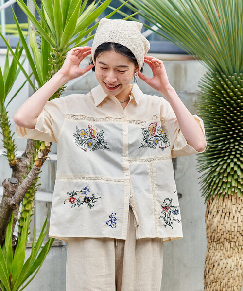 インド パッチワーク刺繍シャツ(シャツ/ブラウス)|FREAK'S STORE インド パッチワーク刺繍シャツ(シャツ/ブラウス)|FREAK'S STORE