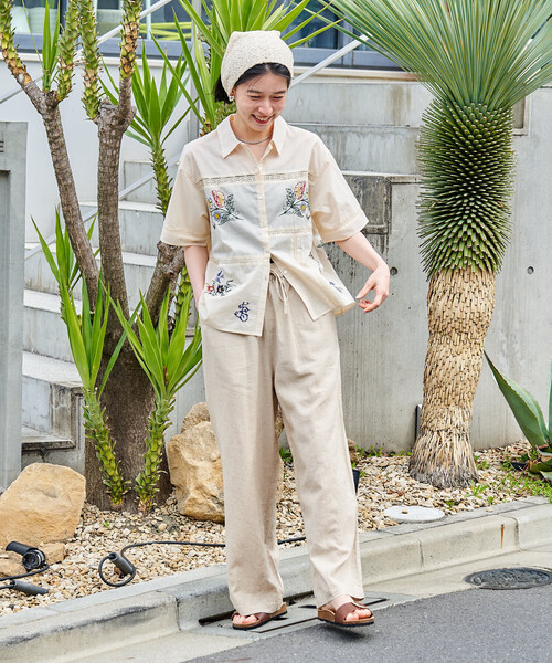 FREAK'S STORE(フリークスストア)の「インド パッチワーク刺繍シャツ(シャツ/ブラウス・レディース・ブラウン/オフホワイト/サックスブルー/ブラック・フリ-)」の10枚目の写真