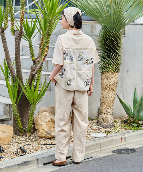 FREAK'S STORE(フリークスストア)の「インド パッチワーク刺繍シャツ(シャツ/ブラウス・レディース・ブラウン/オフホワイト/サックスブルー/ブラック・フリ-)」の7枚目の写真