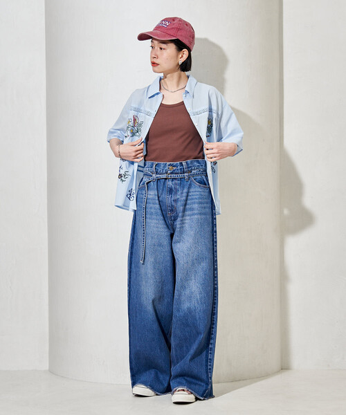 FREAK'S STORE(フリークスストア)の「インド パッチワーク刺繍シャツ(シャツ/ブラウス・レディース・ブラウン/オフホワイト/サックスブルー/ブラック・フリ-)」の17枚目の写真