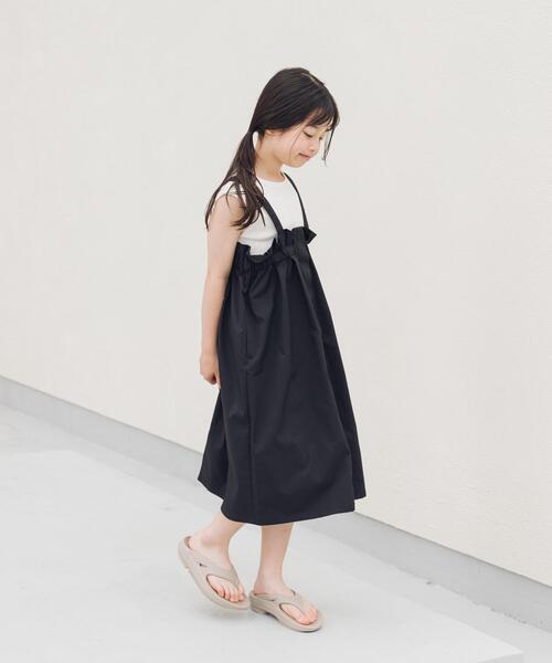 URBAN RESEARCH DOORS(アーバンリサーチドアーズ)の「『接触冷感/イージーケア』撥水ワークジャンパースカート(KIDS)(ワンピース・キッズ・ブラック/チャコールグレー・120/135/105)」の6枚目の写真