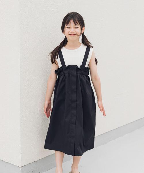 URBAN RESEARCH DOORS(アーバンリサーチドアーズ)の「『接触冷感/イージーケア』撥水ワークジャンパースカート(KIDS)(ワンピース・キッズ・ブラック/チャコールグレー・120/135/105)」の9枚目の写真