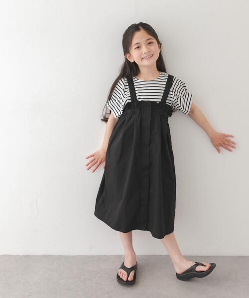 URBAN RESEARCH DOORS(アーバンリサーチドアーズ)の「『接触冷感/イージーケア』撥水ワークジャンパースカート(KIDS)(ワンピース・キッズ・ブラック/チャコールグレー・120/135/105)」の10枚目の写真