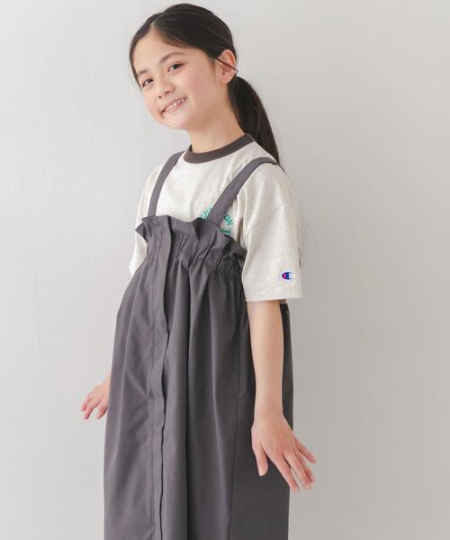 URBAN RESEARCH DOORS(アーバンリサーチドアーズ)の「『接触冷感/イージーケア』撥水ワークジャンパースカート(KIDS)(ワンピース・キッズ・ブラック/チャコールグレー・120/135/105)」の3枚目の写真