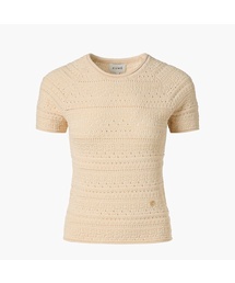 Halter Layering Tencel Sweater, White（ニット/セーター）｜KUME