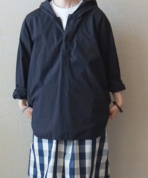 JOURNAL STANDARD LUXE（ジャーナルスタンダード　ラックス）の「【HTS】 COTTON HOODED PULL（シャツ/ブラウス・レディース・レンガ/サックスブルー/ブラック・48）」の5枚目の写真