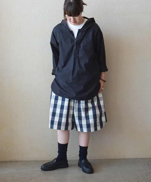 JOURNAL STANDARD LUXE（ジャーナルスタンダード　ラックス）の「【HTS】 COTTON HOODED PULL（シャツ/ブラウス・レディース・レンガ/サックスブルー/ブラック・48）」の6枚目の写真