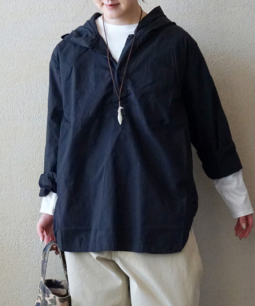 JOURNAL STANDARD LUXE（ジャーナルスタンダード　ラックス）の「【HTS】 COTTON HOODED PULL（シャツ/ブラウス・レディース・レンガ/サックスブルー/ブラック・48）」の7枚目の写真