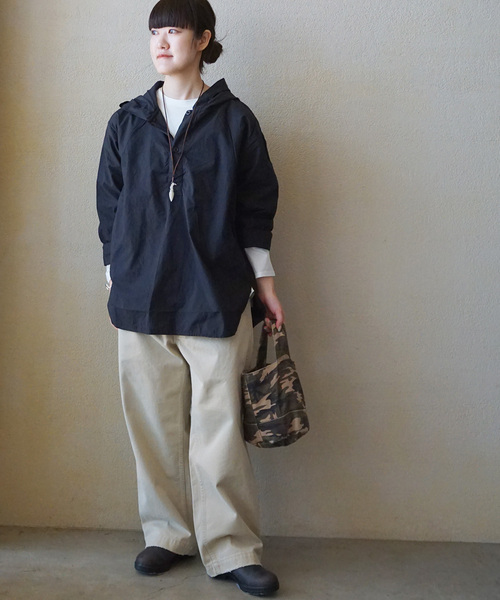 JOURNAL STANDARD LUXE（ジャーナルスタンダード　ラックス）の「【HTS】 COTTON HOODED PULL（シャツ/ブラウス・レディース・レンガ/サックスブルー/ブラック・48）」の8枚目の写真