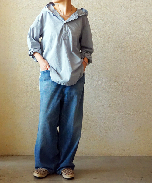 JOURNAL STANDARD LUXE（ジャーナルスタンダード　ラックス）の「【HTS】 COTTON HOODED PULL（シャツ/ブラウス・レディース・レンガ/サックスブルー/ブラック・48）」の10枚目の写真