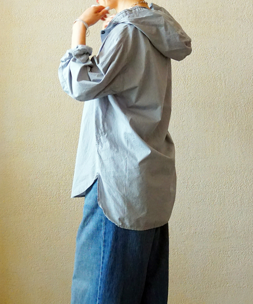 JOURNAL STANDARD LUXE（ジャーナルスタンダード　ラックス）の「【HTS】 COTTON HOODED PULL（シャツ/ブラウス・レディース・レンガ/サックスブルー/ブラック・48）」の11枚目の写真