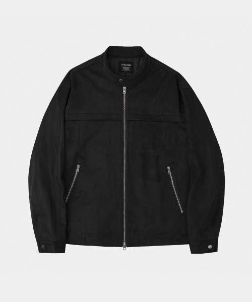 LETTERCOMO(レテルコモ)の「レーサースエードブルゾンジャケットブラック(ブルゾン・レディース・その他・MEDIUM/LARGE/X-LARGE)」の1枚目の写真