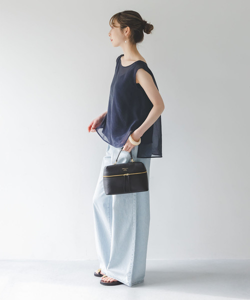 ノーブル　NOBLE シアーコンビレイヤードブラウス ブラック　結婚式 ノーブル NOBLE シアーコンビレイヤードブラウス ブラック 結婚式