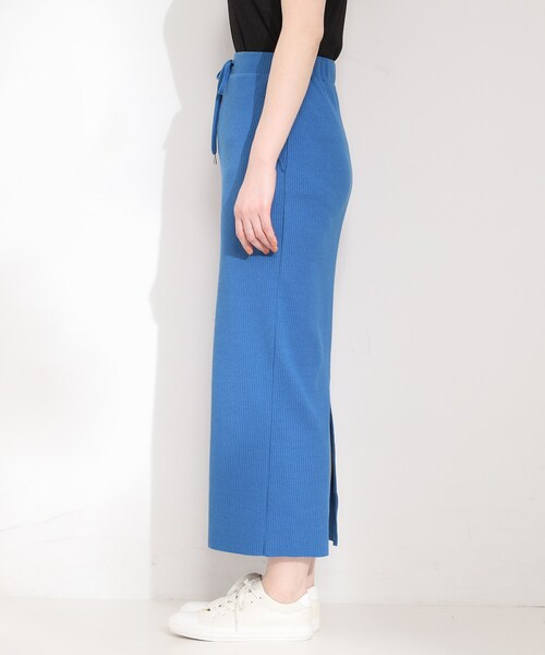 SHOO・LA・RUE（シューラルー）の「【セルフカット可能/洗濯機可/S-LL】テレコナロースカート（スカート・レディース・オレンジ/ブルー/グレー/ブラック・01/04/03/02）」の22枚目の写真