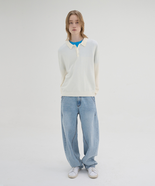 NOUN(ノウン)の「balanced denim pants (light blue)(デニムパンツ・メンズ・その他・0/1/2)」の6枚目の写真