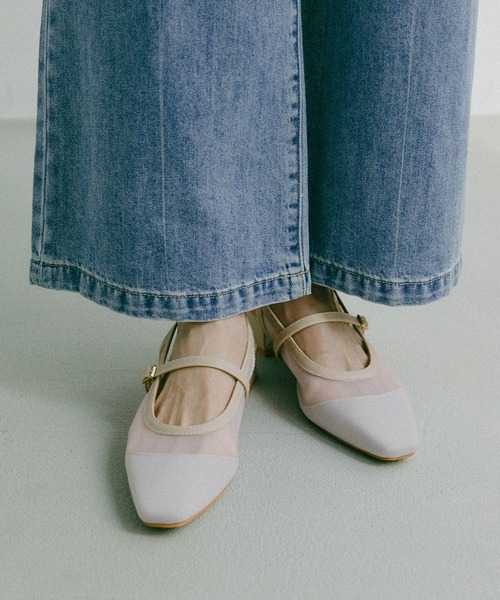 GLOBAL WORK（グローバルワーク）の「らくっションチュールパンプス/658827（パンプス・レディース・アイボリー/ブラック・M(23.5cm)/L(24.5cm)）」の11枚目の写真