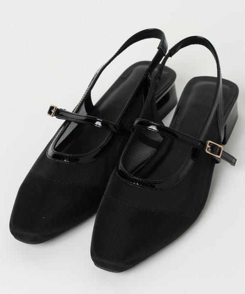 GLOBAL WORK（グローバルワーク）の「らくっションチュールパンプス/658827（パンプス・レディース・アイボリー/ブラック・M(23.5cm)/L(24.5cm)）」の14枚目の写真