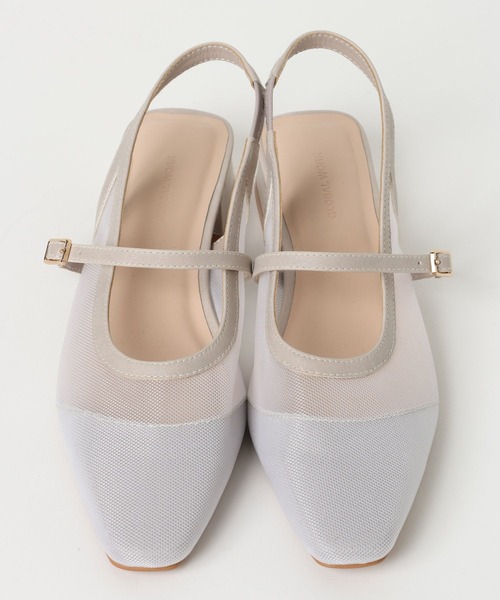 GLOBAL WORK（グローバルワーク）の「らくっションチュールパンプス/658827（パンプス・レディース・アイボリー/ブラック・M(23.5cm)/L(24.5cm)）」の15枚目の写真