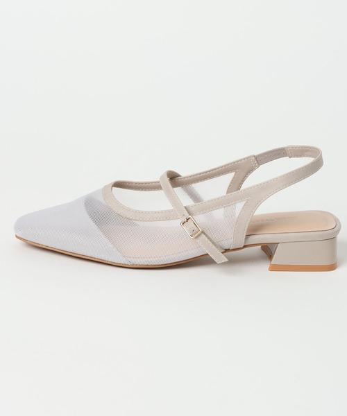 GLOBAL WORK（グローバルワーク）の「らくっションチュールパンプス/658827（パンプス・レディース・アイボリー/ブラック・M(23.5cm)/L(24.5cm)）」の16枚目の写真