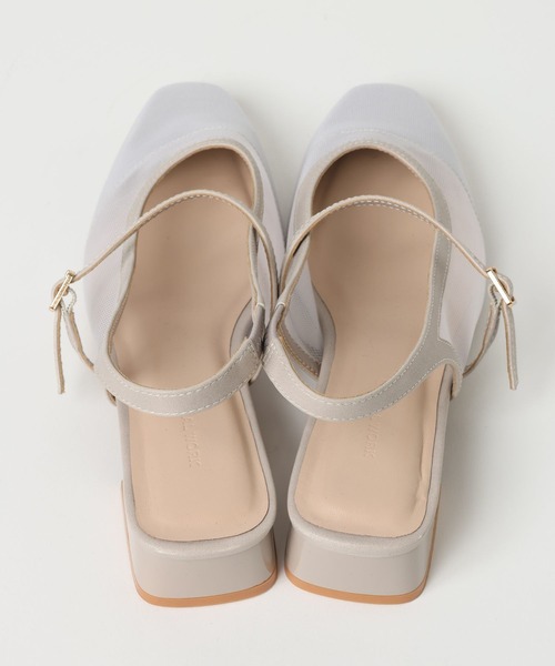 GLOBAL WORK（グローバルワーク）の「らくっションチュールパンプス/658827（パンプス・レディース・アイボリー/ブラック・M(23.5cm)/L(24.5cm)）」の17枚目の写真