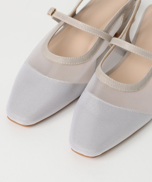 GLOBAL WORK（グローバルワーク）の「らくっションチュールパンプス/658827（パンプス・レディース・アイボリー/ブラック・M(23.5cm)/L(24.5cm)）」の19枚目の写真