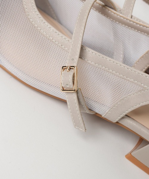 GLOBAL WORK（グローバルワーク）の「らくっションチュールパンプス/658827（パンプス・レディース・アイボリー/ブラック・M(23.5cm)/L(24.5cm)）」の20枚目の写真