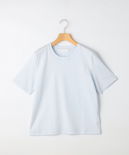 NOLLEY’S Sophi（ノーリーズソフィ）の「《手洗い可能》W&Wベイシック丈Tシャツ（Tシャツ/カットソー・レディース・ダークブラウン/ダークネイビー/ホワイト/サックスブルー・38）」の14枚目の写真