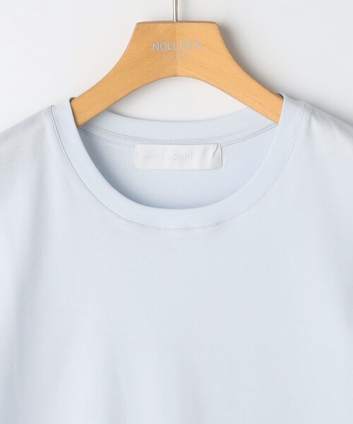 NOLLEY’S Sophi（ノーリーズソフィ）の「《手洗い可能》W&Wベイシック丈Tシャツ（Tシャツ/カットソー・レディース・ダークブラウン/ダークネイビー/ホワイト/サックスブルー・38）」の15枚目の写真