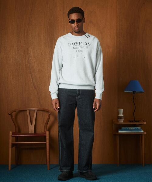 Schott(ショット)の「Schott/ショット/CREW SWEAT RANDOM STENCIL/クルー スウェット ランダム ステンシル(スウェット・メンズ・ベージュ/グレー・M/L/XL/2XL)」の3枚目の写真