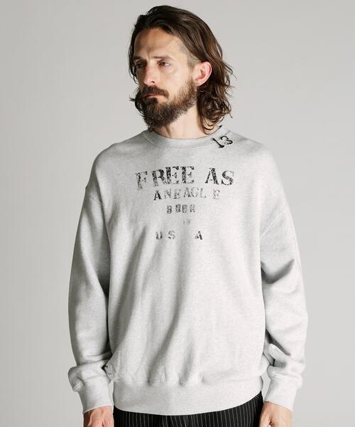 Schott(ショット)の「Schott/ショット/CREW SWEAT RANDOM STENCIL/クルー スウェット ランダム ステンシル(スウェット・メンズ・ベージュ/グレー・M/L/XL/2XL)」の5枚目の写真