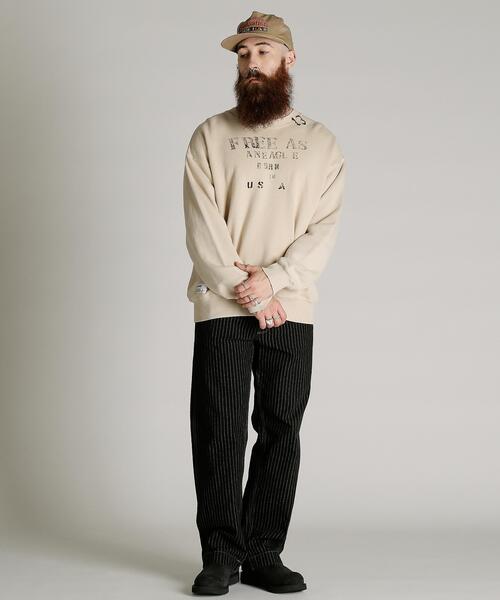 Schott(ショット)の「Schott/ショット/CREW SWEAT RANDOM STENCIL/クルー スウェット ランダム ステンシル(スウェット・メンズ・ベージュ/グレー・M/L/XL/2XL)」の15枚目の写真