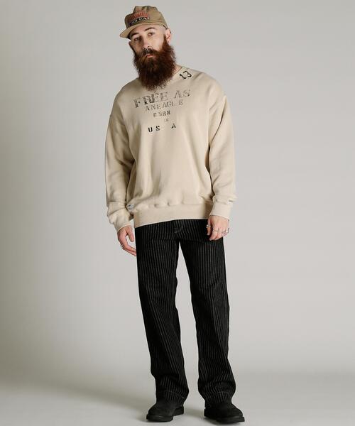 Schott(ショット)の「Schott/ショット/CREW SWEAT RANDOM STENCIL/クルー スウェット ランダム ステンシル(スウェット・メンズ・ベージュ/グレー・M/L/XL/2XL)」の16枚目の写真